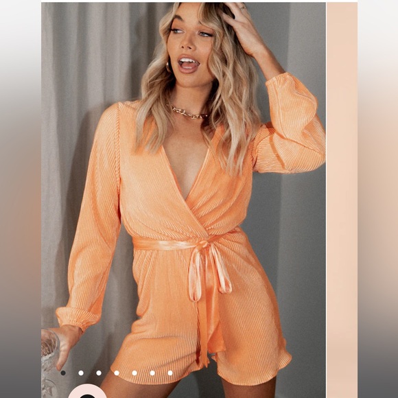 Petal & Pup Pants - Petal + Pup Orange Pleated Romper 🧡